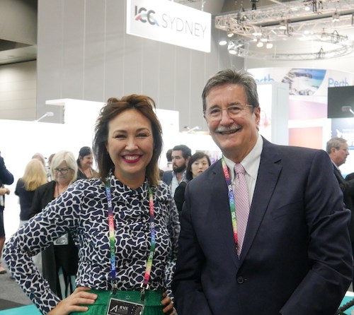 Geoff Donaghy, CEO, and Samantha Glass, Director of Corporate Affairs and Communications at Sydney ICC